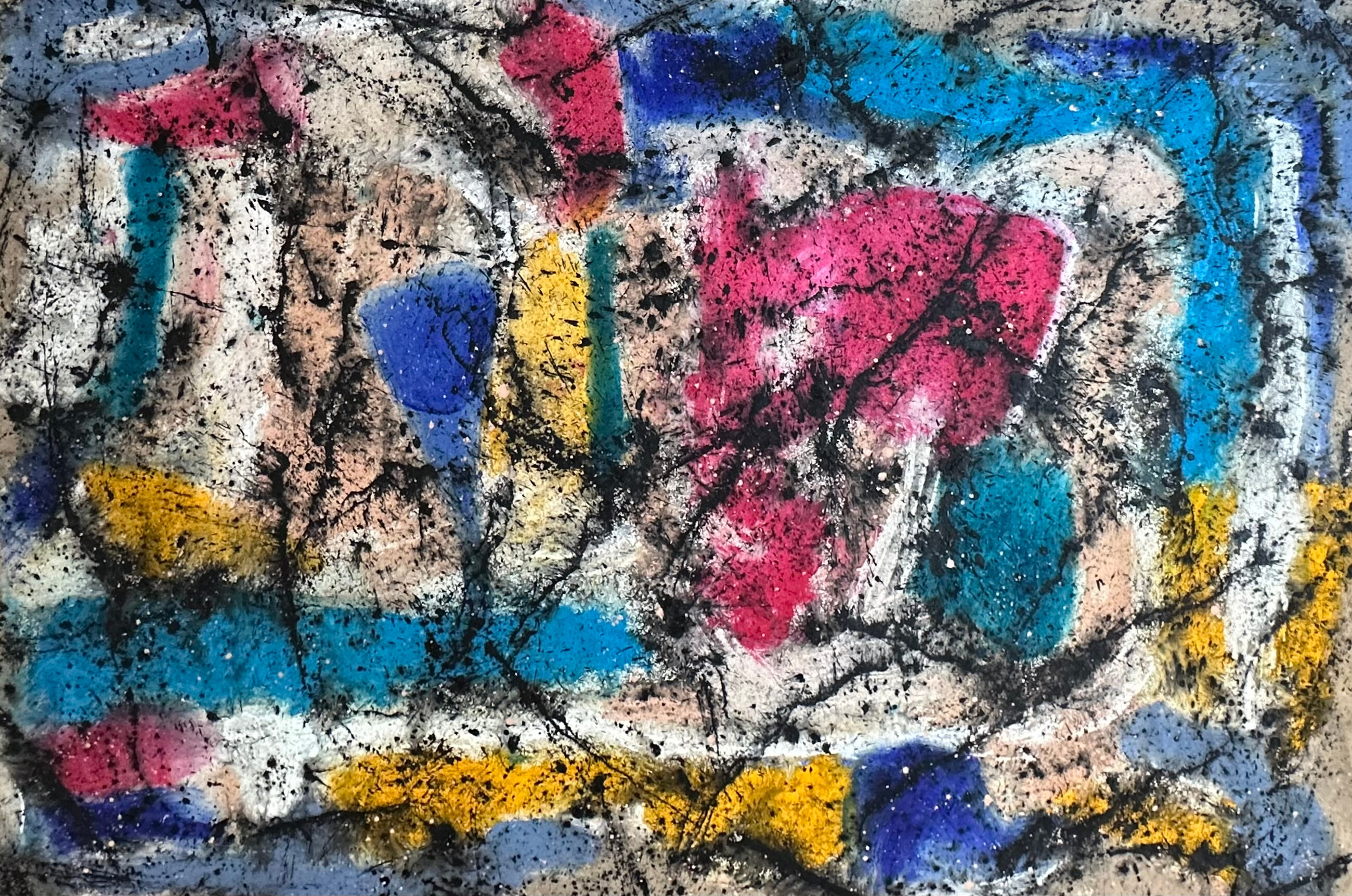 Champ Chromatique, a multicoloured abstract painting by Hallie Hart