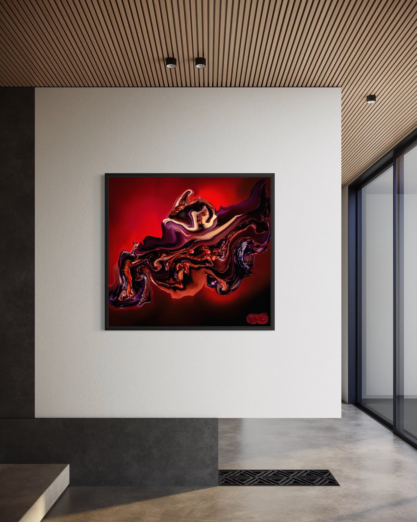 Black Velvet by ROSC ART installed in a collector interior