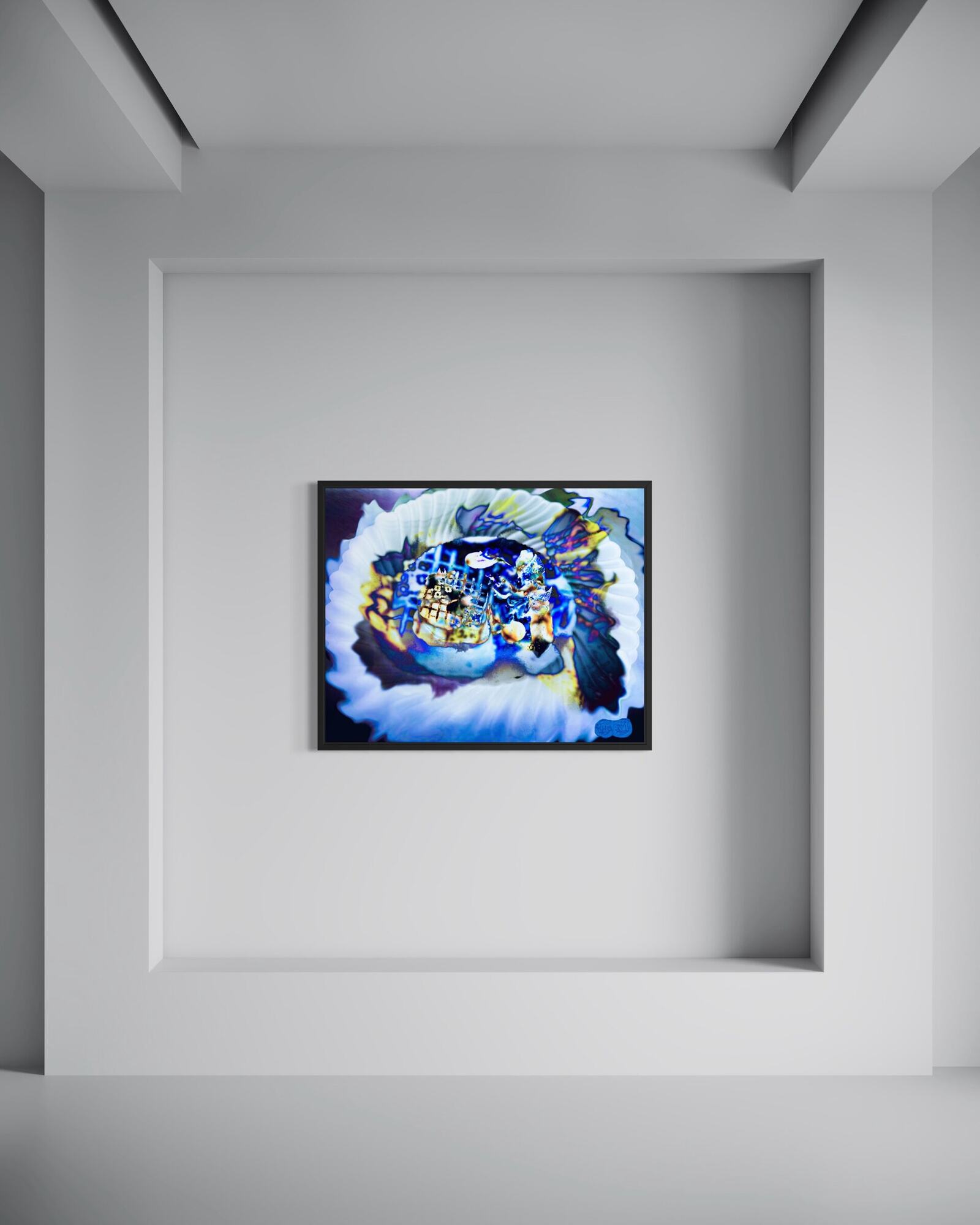 Sea Bass Blues by ROSC ART installed in a collector interior
