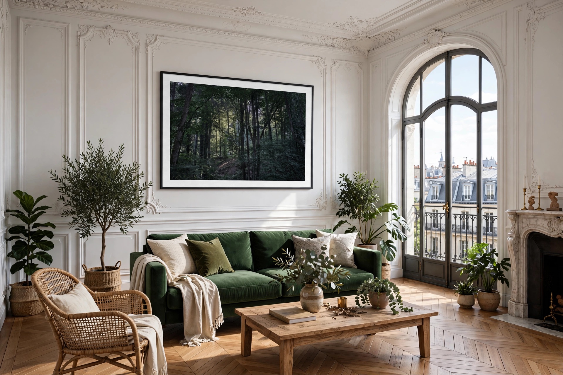 Forest — Illuminated Clearing by Sigitas Baltramaitis shown in a collector interior